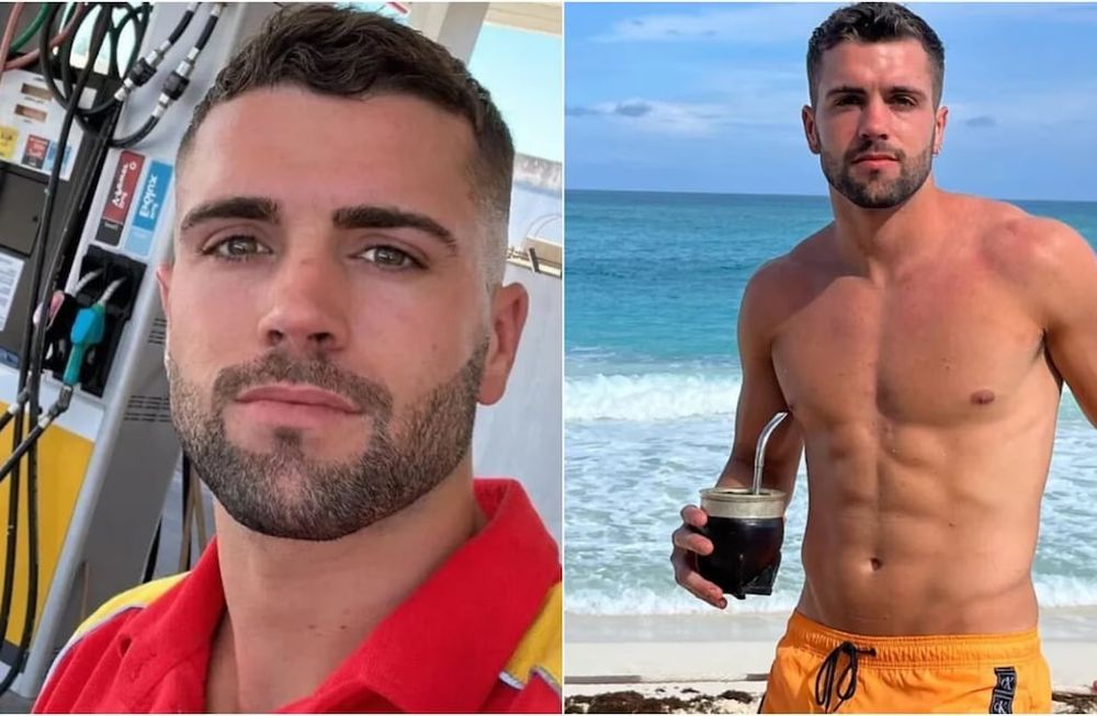 Mariano subió una foto en la estación de servicio en la que trabaja y se volvió viral. Gentileza: Instagram @marianonagore.