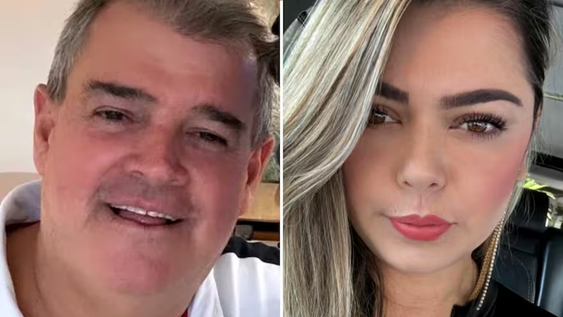 El subgerente de la Lotería de Medellín, Rubén Callejas, junto a su esposa y ganadora del premio mayor, Luisa Jaramillo.
