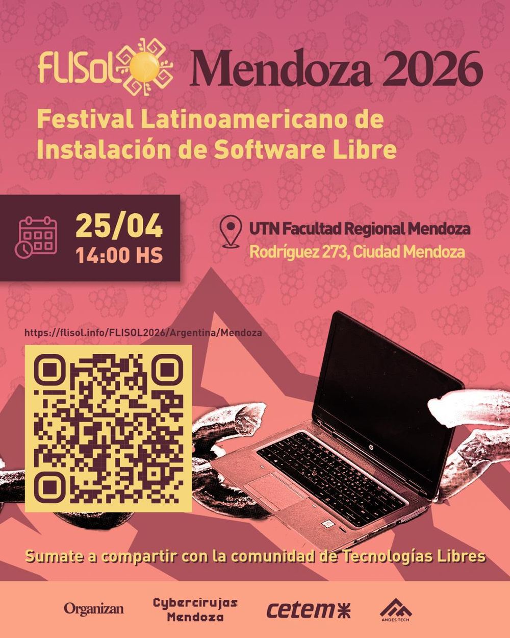 La UTN regional Mendoza será sede el sábado 25 de abril de una nueva edición del El Festival Latinoamericano de Instalación de Software Libre (FLISOL)