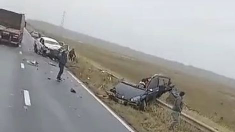 Grave accidente en Santo Tomé / Foto: Captura de video.