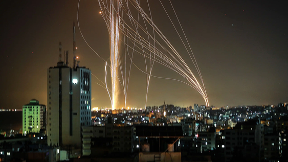 Israel interceptó 10 misiles provenientes desde la Franja de Gaza.
