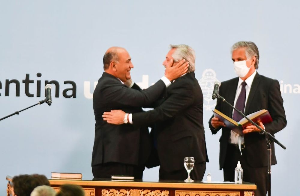 Alberto Fernández y Juan Manzur. Foto: Federico López Claro