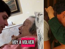 Gianluca regresó de España y se reencontró nuevamente con su abuela.