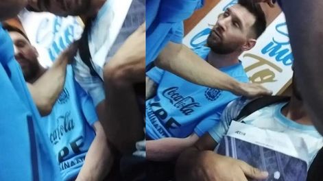 Fernando Palacios logró llegar a Messi - Foto TN