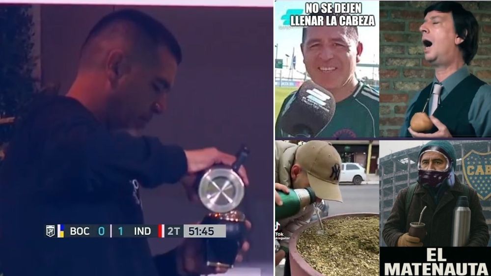 Con Riquelme y su mate como protagonista, las redes explotaron con memes por la eliminación de Boca.
