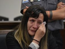 Karen Oviedo, conocida como la envenenadora de Guaymallén, durante el juicio celebrado en el Polo Judicial por doble homicidio. / Foto: Prensa Poder Judicial de Mendoza