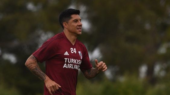 El mendocino tenía una molestia muscular que lo oblicó salir en el partido contra Godoy Cruz. Ya está mejor y hoy se entrenó con el resto del plantel millonario. /Gentileza Mundo River