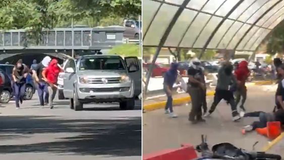 Violento tiroteo entre las barrabravas de Gimnasia y Estudiantes.
