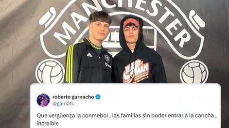 Los Andes | El hermano de Garnacho mostró su indignación con la Conmebol. Captura: X / @garna1k