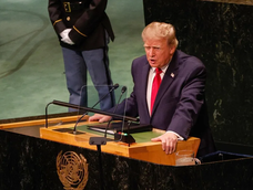 El presidente estadounidense Donald Trump durante su intervención ante la Asamblea General de la ONU