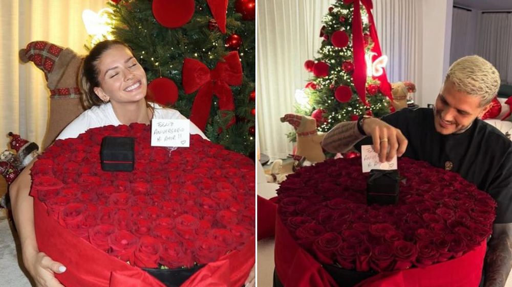 La China Suárez celebra su primer aniversario junto a Mauro Icardi y compartió una foto con un anillo que desató rumores de un posible casamiento.&nbsp;
