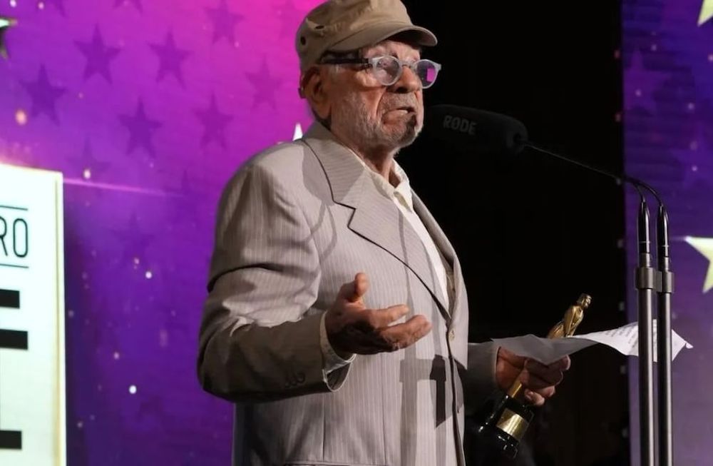 Norman Briski en la gala de los Martín Fierro de Cine / Gentileza
