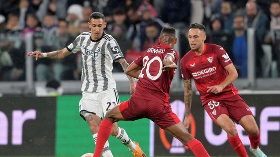 Di María, en el partido de Juventus ante Sevilla por la Europa League.
