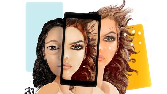 Filtros de redes sociales (Ilustración de Leicia Gotlibowski)