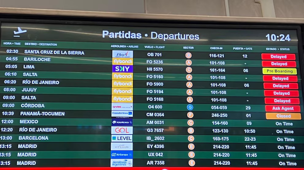 Vuelos cancelados.