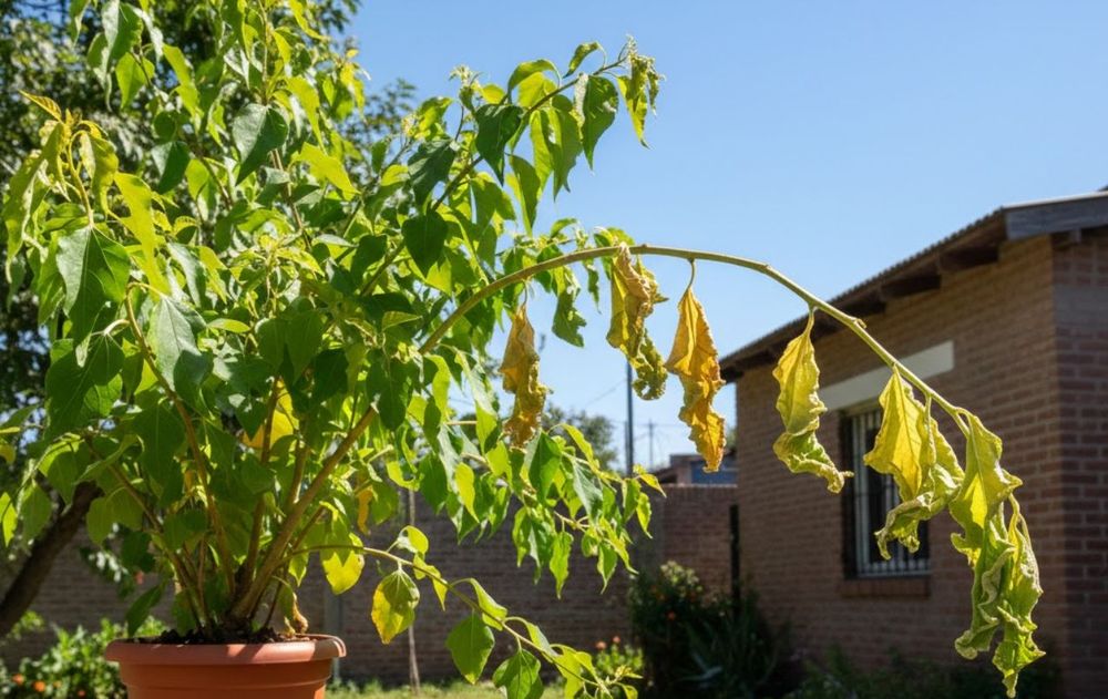 plantas con hojas caídas