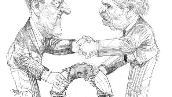 En el entorno de Suárez destacan que existe una muy buena relación con el gobierno nacional en todo lo relacionado con el intercambio en materia de gestión. / ilustración: Gabriel Fernández.