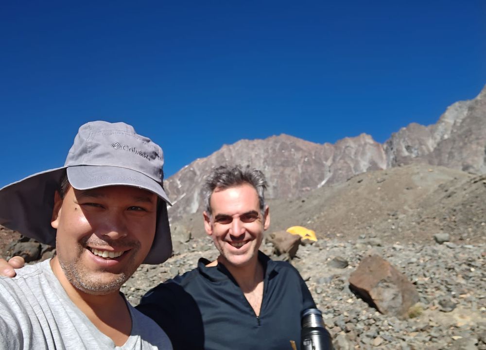 Fernando Reto (derecha) y su compañero de excursión, Samuel Solanilla