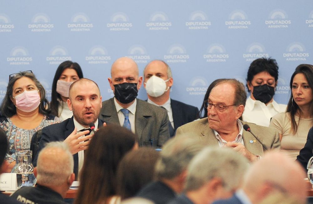 Martín Guzmán y Juan Manzur en el Congreso por el FMI Foto Federico Lopez Claro