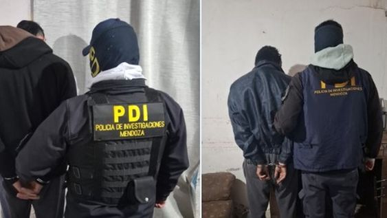 Los dos sujetos detenidos en Palmira. Gentileza Ministerio de Seguridad.&nbsp;