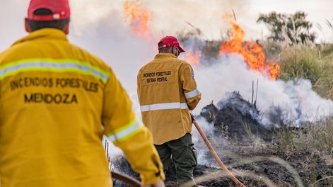 Brigadistas del Plan Provincial de Manejo del Fuego. Mendoza.&nbsp;