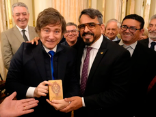 Javier Milei encabezó un acto por el Día de las Iglesias Evangélicas.