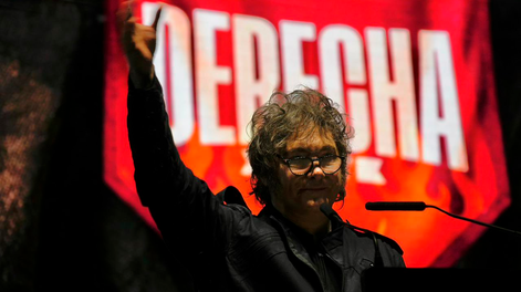 Javier Milei en la Derecha Fest, en Mar del Plata.