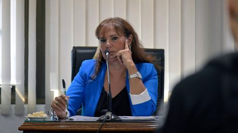 La jueza Gretel Diamante, presidenta del tribunal que juzga al exjuez Walter Bento