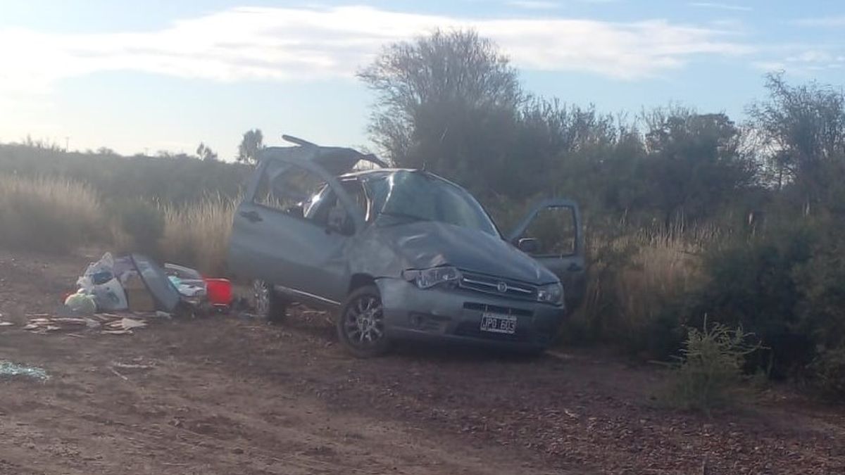 Vuelco sobre Ruta 7, en La Paz: una pareja resultó herida