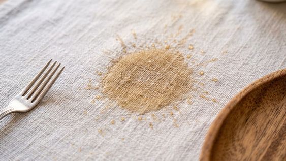 sin frotar demasiado fuerte ni usando lavandina: la mejor manera de eliminar las manchas de grasa de tus manteles usando 1 ingrediente
