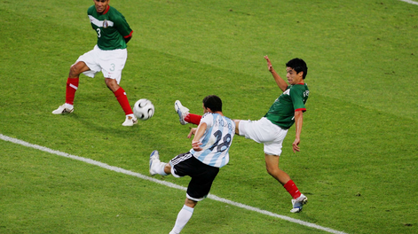 Maxi Rodríguez y su gol a México. Inolvidable.