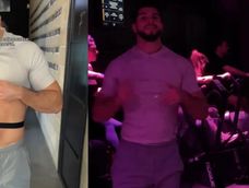 Festejó su cumpleaños en un gimnasio. Foto: captura video.