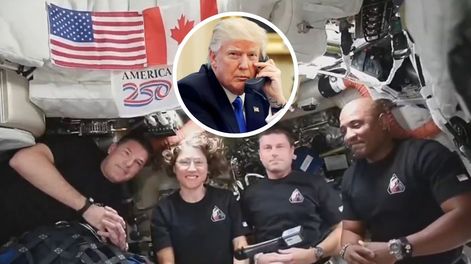El incómodo momento cuando Trump llamó por teléfono a los astronautas de Artemis II