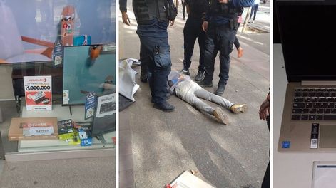 Robó una notebook de un comercio en pleno Centro mendocino y fue capturado a unos metros. | Foto: Ministerio de Seguridad y Justicia