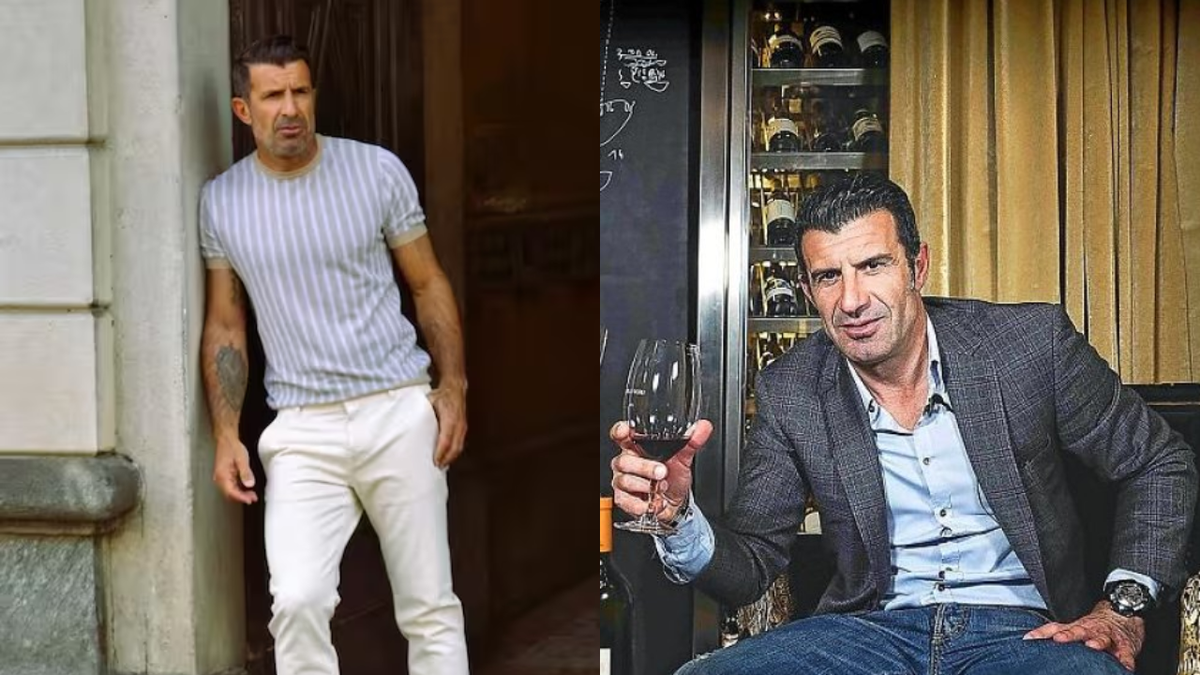 Luis Figo reconoció que toma vino a diario para mantenerse en forma después de su retiro: 