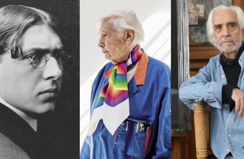 Fernando Fader, Julio Le Parc y Carlos Alonso.