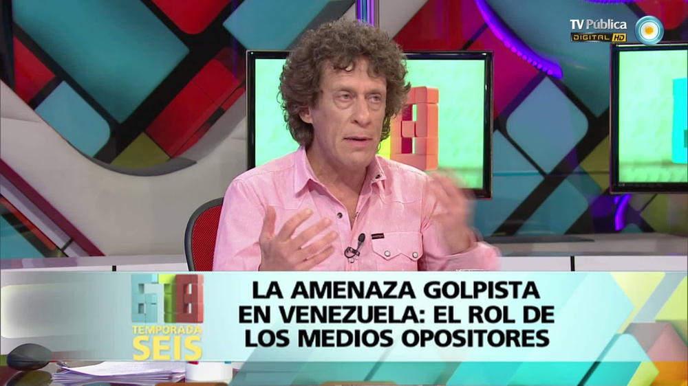 El periodista Pedro Brieger durante su época en el ciclo kirchnerista 678
