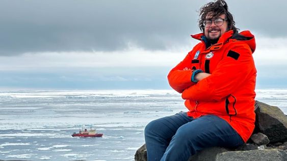 Franco, el mendocino que pasó 9 días en la Antártida fabricando repuestos y elementos con impresoras 3D. Foto: Gentileza Franco Mazzocca