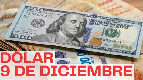 A cuánto cotizó el dólar este 9 de diciembre.