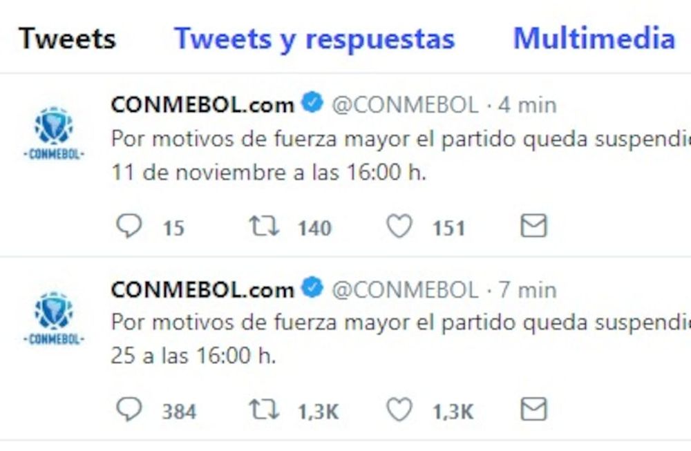 Otro grave error de la Conmebol
