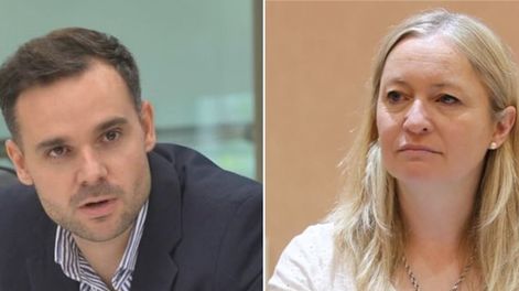 Gabriel Pradines y Hebe Casado, rivales dentro del PRO.