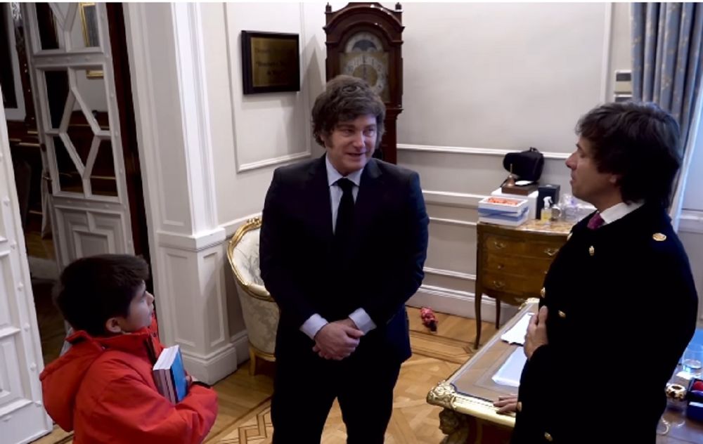 Milei volvió a reunirse con Pedrito, el nene libertario Milei volvió a reunirse con Pedrito, el nene libertario
