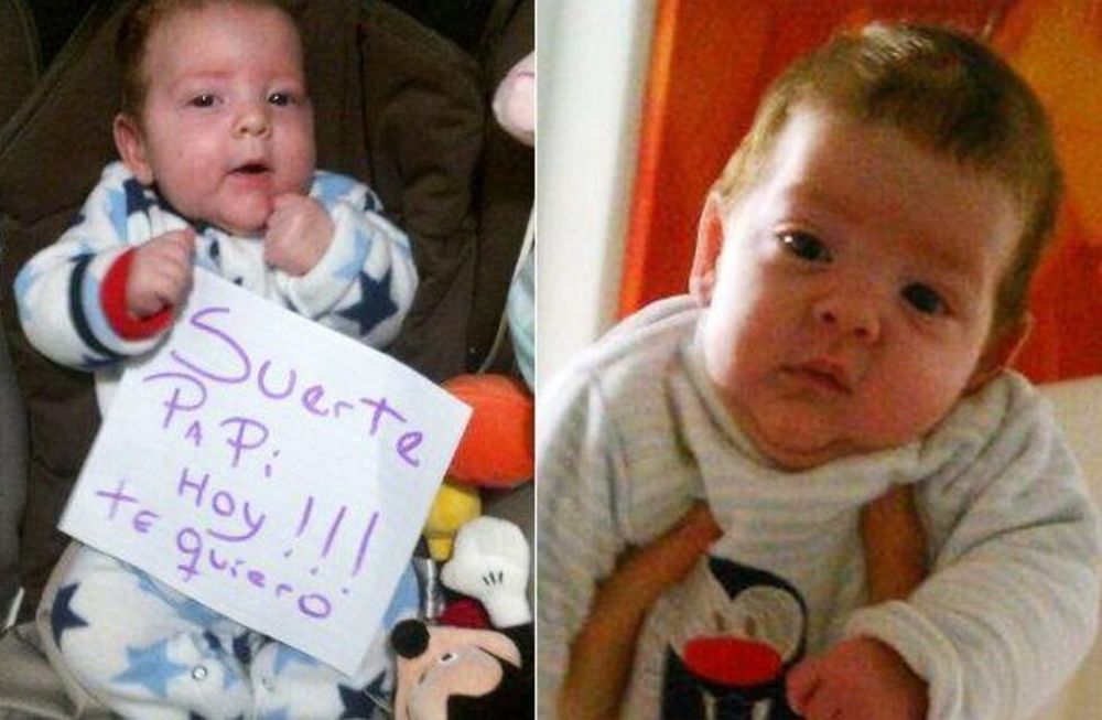 Fabiana Luizzi puso a su hijo en Twitter con un cartelito para Luis Ventura