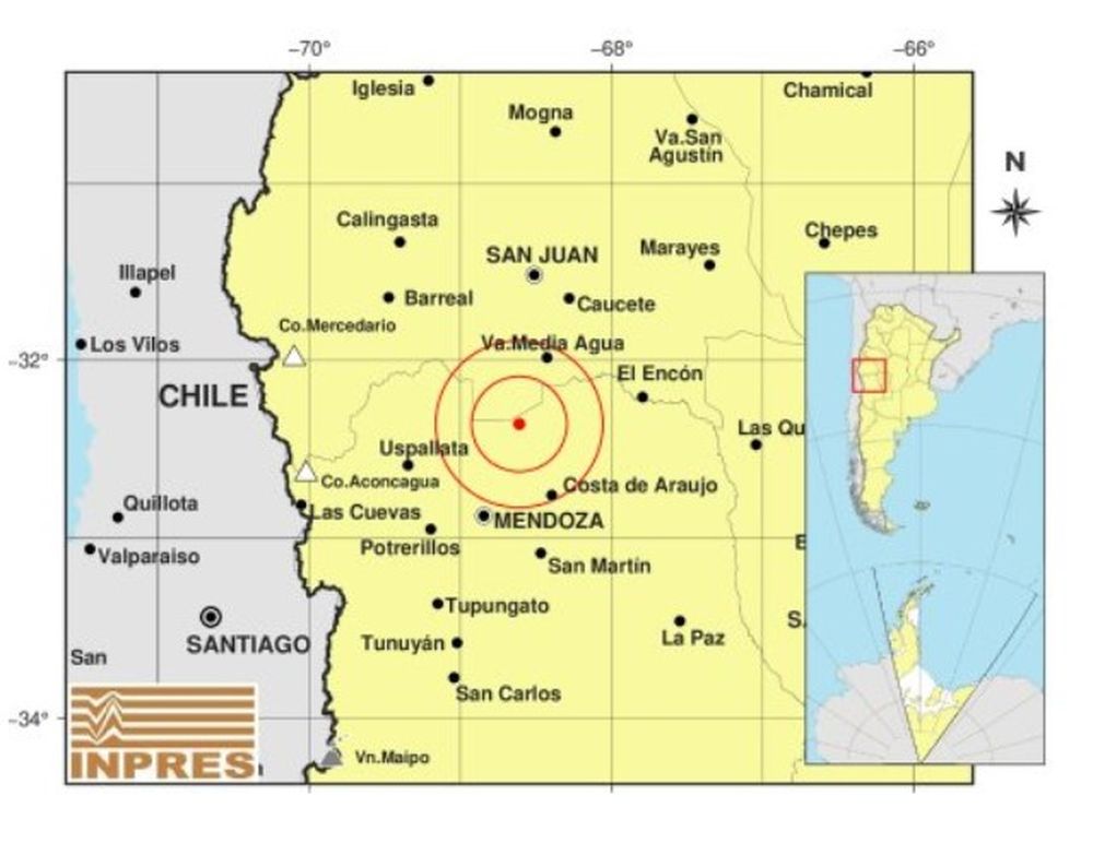 El inpres registró un sismo en Mendoza este martes 2 de diciembre 2025
