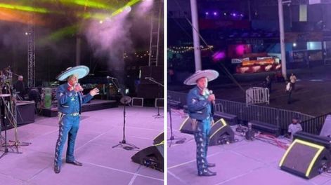 Un cantante mayor de edad se presentó a un festival, pero solo fueron cinco personas a esucharlo.