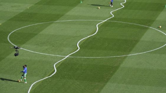 ¿Qué pasó con las líneas de esta cancha?