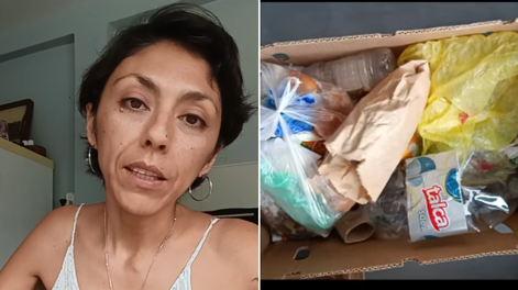 Una influencer tiró las golosinas de su hija a la basura y desató polémica