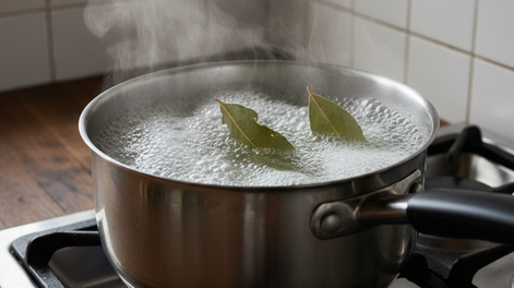 Hervir laurel con vinagre es un truco de hogar y cocina que limpia y perfuma naturalmente.
