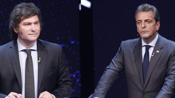 El debate presidencial entre Milei y Massa, donde surgió el tema del psicotécnico.