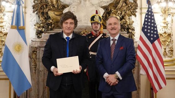 Javier Milei recibió a Peter Lamelas en Casa Rosada&nbsp;